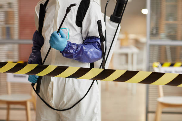 Professional Biohazard Cleanup technician working in Bayonne, NJ
